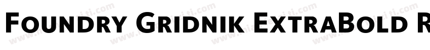 Foundry Gridnik ExtraBold Regular字体转换
